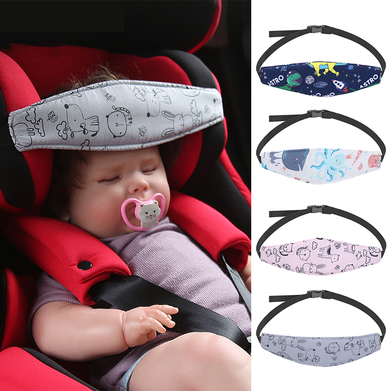 Baby Nursery Girl - ベビーカーシートヘッドサポート子供用ベビーカー固定ベルト調節可能な男の子女の子用プレイヤード睡眠ポジショナーベビー安全枕