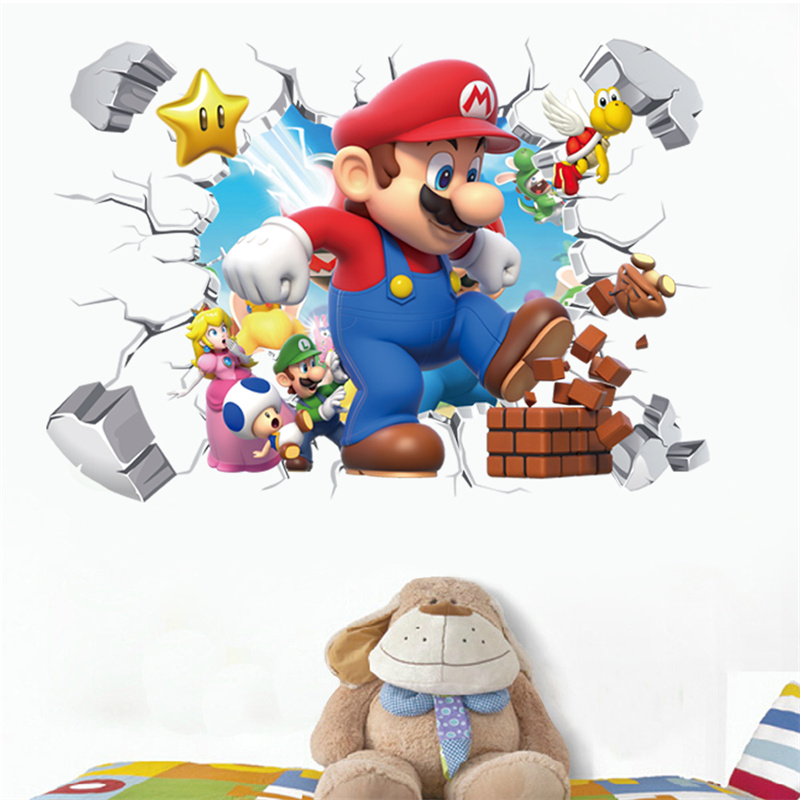 Baby Nursery Furniture - 3D漫画アニメゲームキャラクターのウォールステッカー、子供部屋、リビング、幼稚園、ベビー保育園、DIYデコレーション用