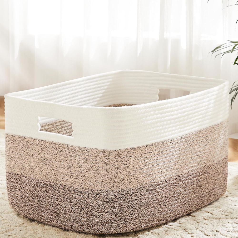 Baby Nursery Laundry Basket - ランドリーバスケットまたは収納用バスケット、65Lバスケット、子供部屋、おもちゃ、汚れた衣類、棚の雑誌、ベビールーム、リビングルーム用