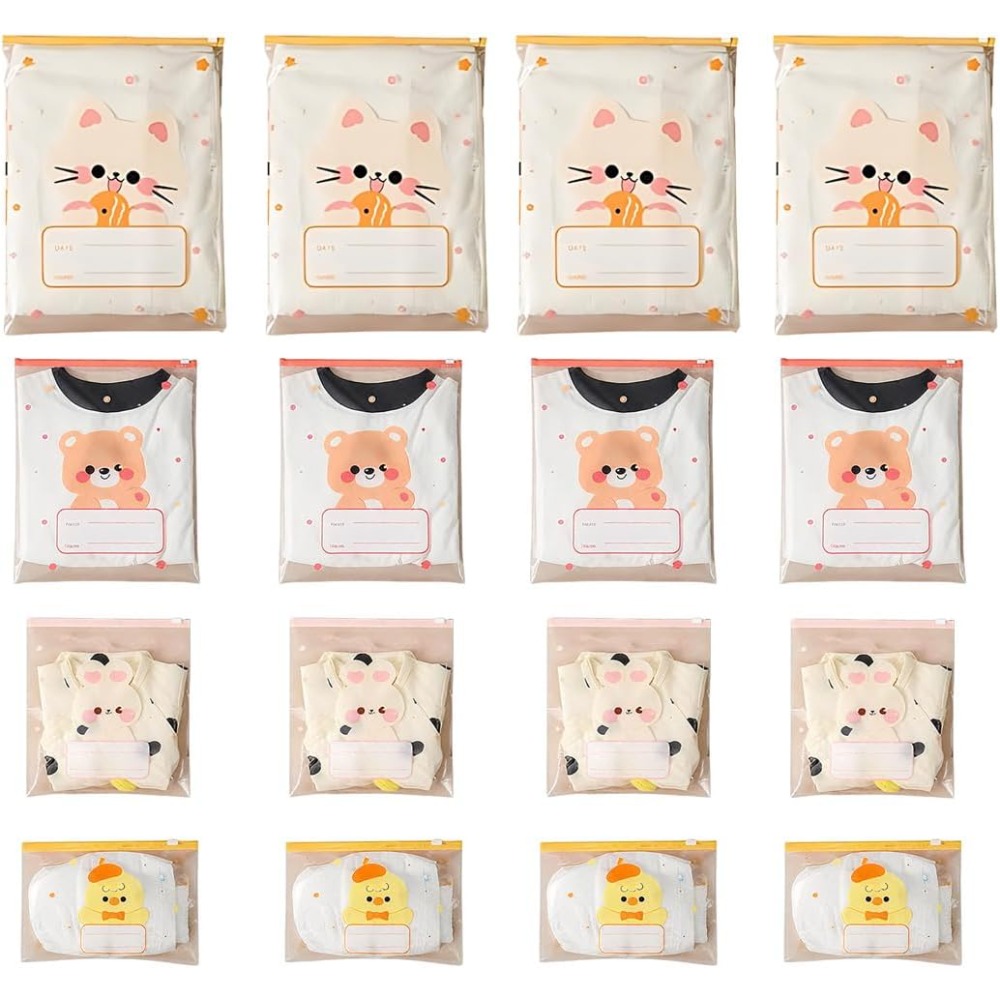 Baby Nursery Uniform - 5 個の漫画マルチサイズベビー服収納袋防水密封ポータブルおむつバッグ整理セット家庭旅行保育園用