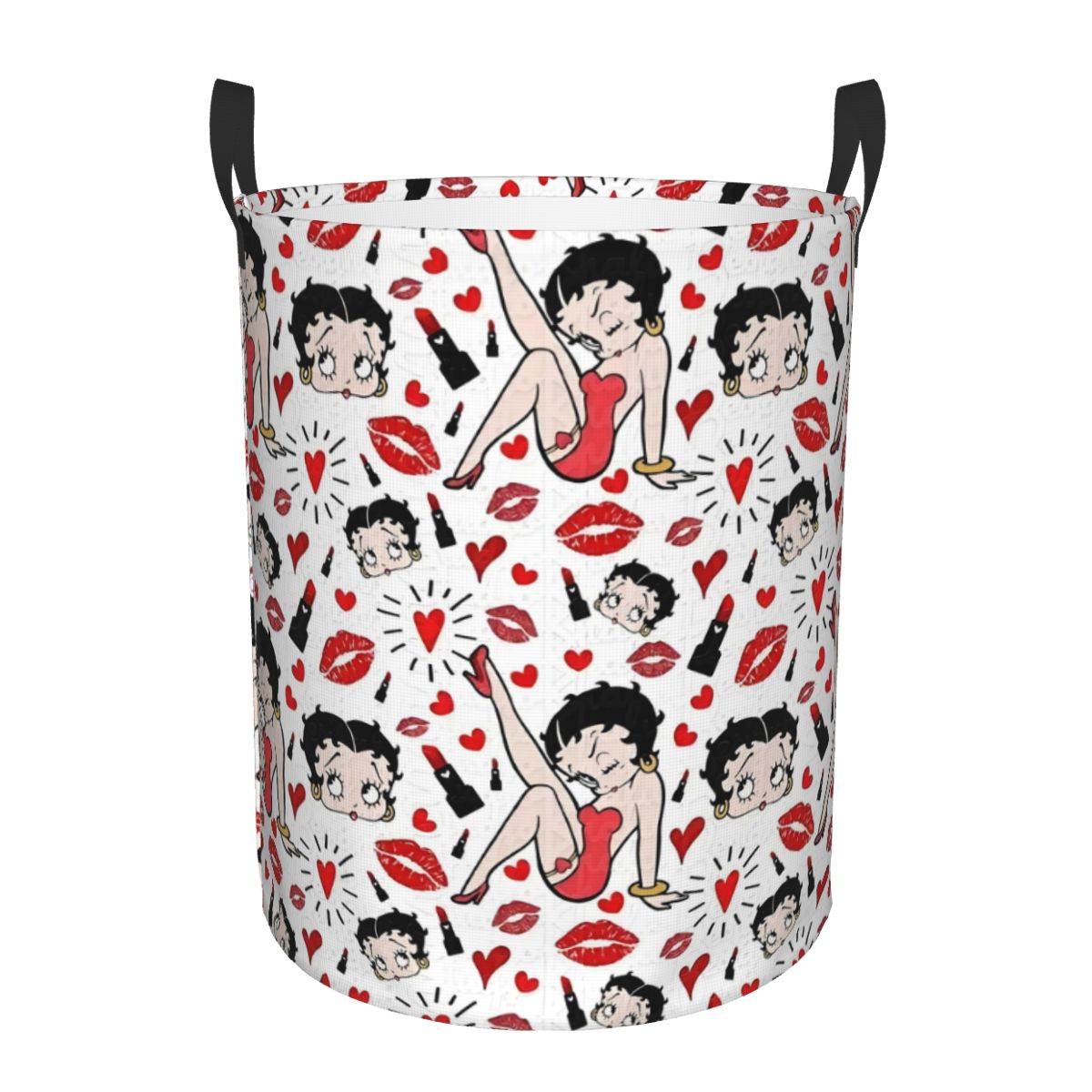 Baby Nursery Laundry Basket - カートゥーンガールB-ブープランドリーバスケット折りたたみ式B-ベティーズベビーハンパー、保育園用おもちゃオーガナイザー収納ビン