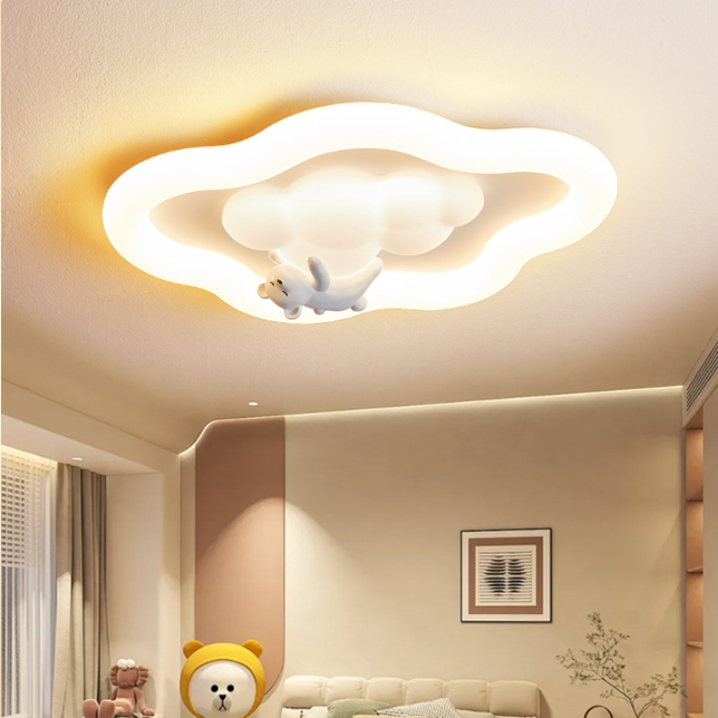 Baby Nursery Light Fixture - フランスのクリームのような雲のような天井照明子供部屋書斎パーラー保育園芸術的な装飾クリエイティブ屋内LED天井ランプ器具
