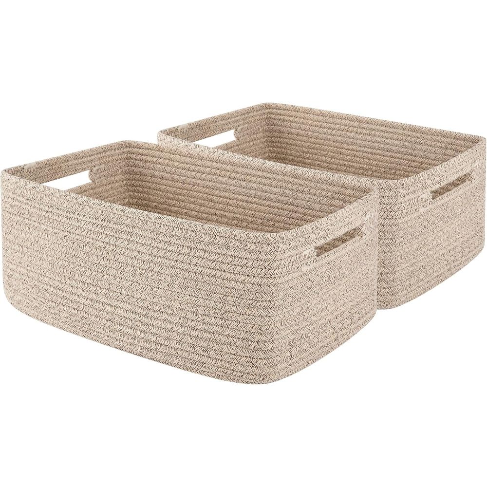 Baby Nursery Shelves - 収納バスケットまたは棚、クローゼットキューブ収納箱、衣類、毛布、タオル、ベビー保育園、おもちゃバスケットボックス、編みロープB