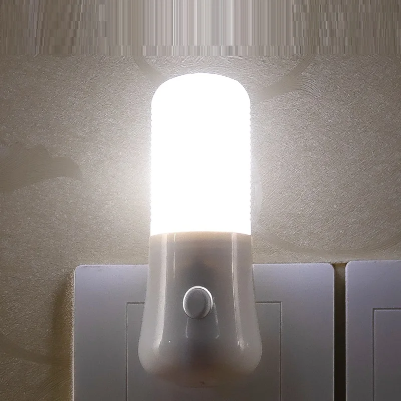 Baby Nursery Egg Light - LEDナイトライト ホワイト EU/USプッシュボタンスイッチ 壁コンセントランプ 寝室ベッドサイドランプ ベビールーム廊下