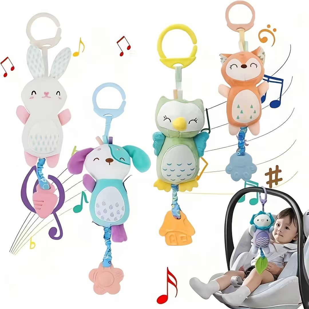 Baby Nursery Equipment - ぬいぐるみ風鈴吊り下げおもちゃ、ベル付き、ベビーベッドモバイルや車の装飾に、安全でかわいい新生児ギフト、保育園の部屋に最適