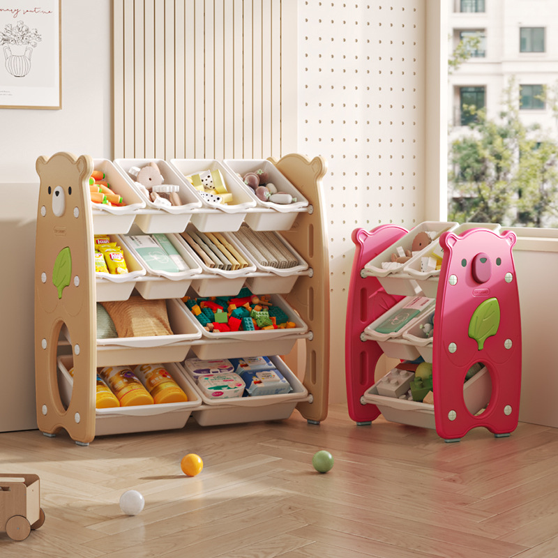 Baby Nursery Shelves - 子供用おもちゃ収納キャビネット 家庭用大容量本おもちゃ収納ボックス リビングルーム保育園オーガナイザーシェルフ