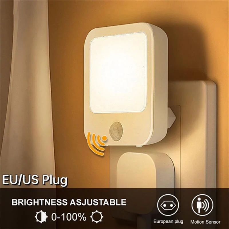 Baby Nursery Egg Light - モーションセンサー LED ナイトライト EU プラグ調光可能なキャビネットライトベビーベッドサイド寝室廊下ワイヤレスナイトランプ照明