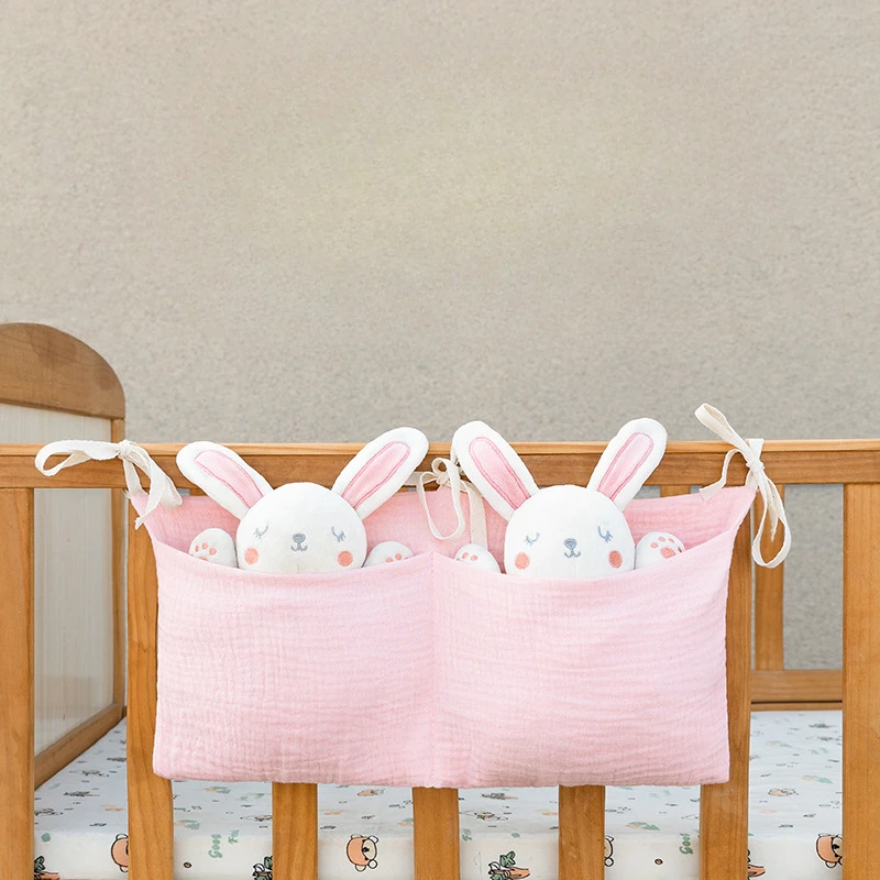 Baby Nursery Uniform - 2 ポケットベッドサイド吊りおむつ保育園オーガナイザーおむつおもちゃ衣類ギフトベビーベッドオーガナイザーベビーベッドキャディベッド収納袋