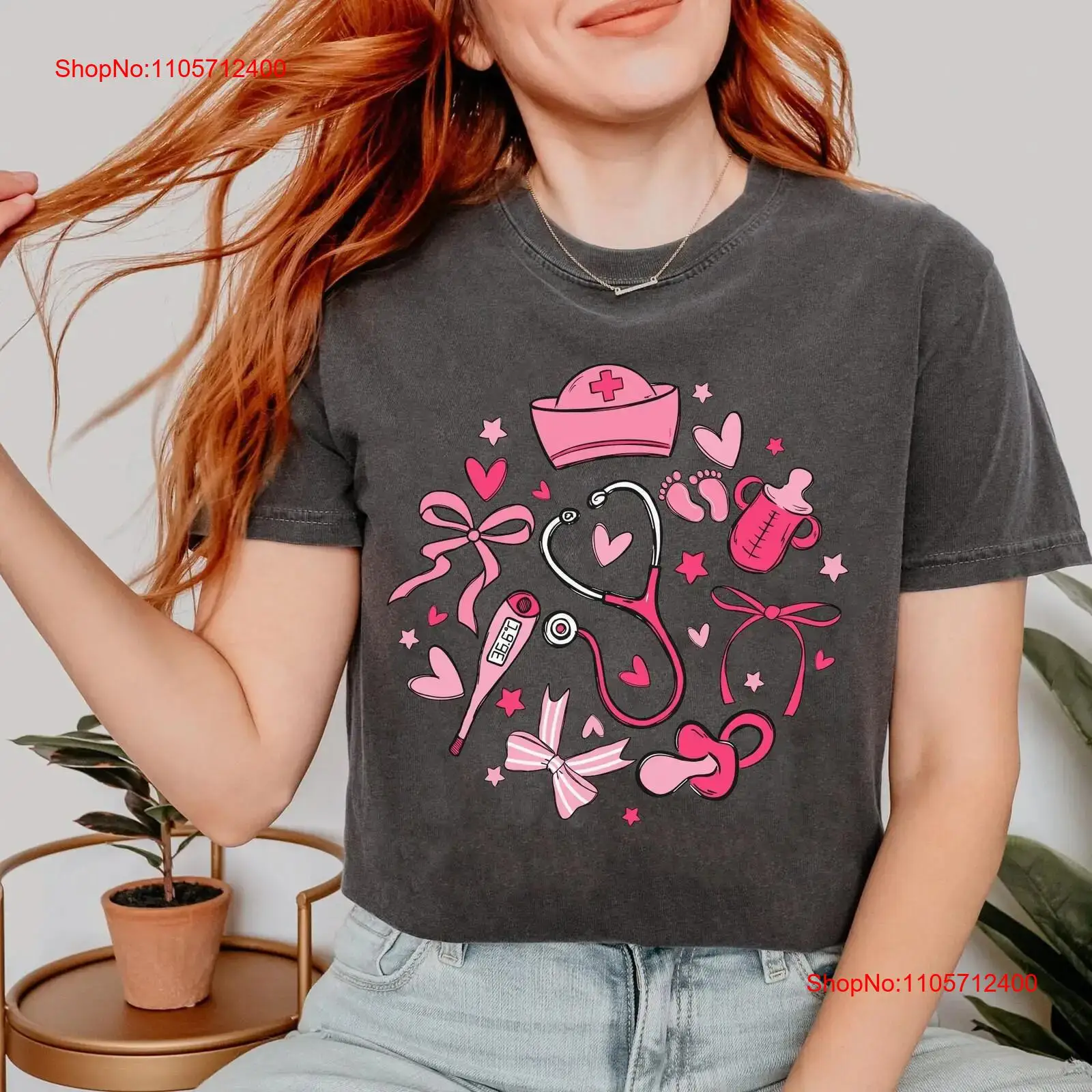 Baby Nursery Nurse - コケットマザーベビーナースTシャツ ヴィンテージMBU産後看護師保育園卒業式用 マタニティヴィンテージウォッシュドスタイリッシュユニセックス