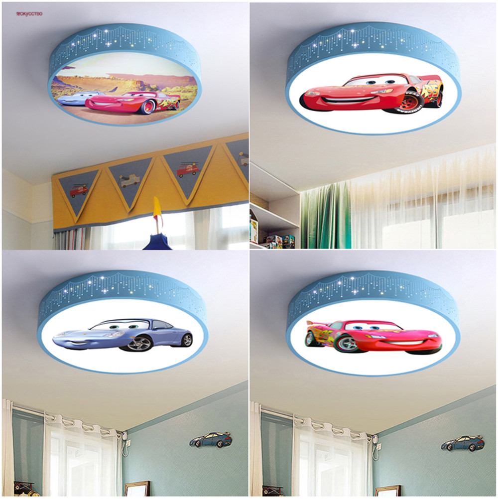 Baby Nursery Light Fixture - 漫画車ラウンド Led 天井ランプ変更可能なリモート子供の寝室保育園ベビー廊下屋内ホームデコ照明器具