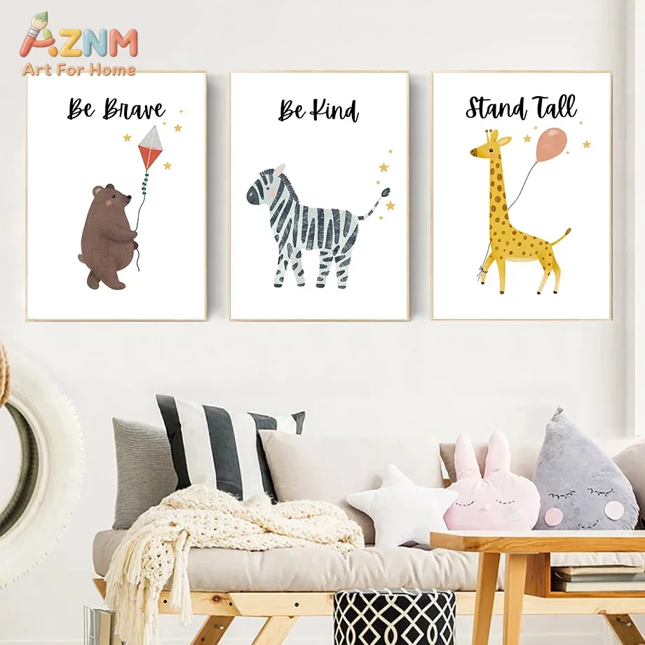Baby Nursery Girl - AZNM Be Brave Kind Stand Tall