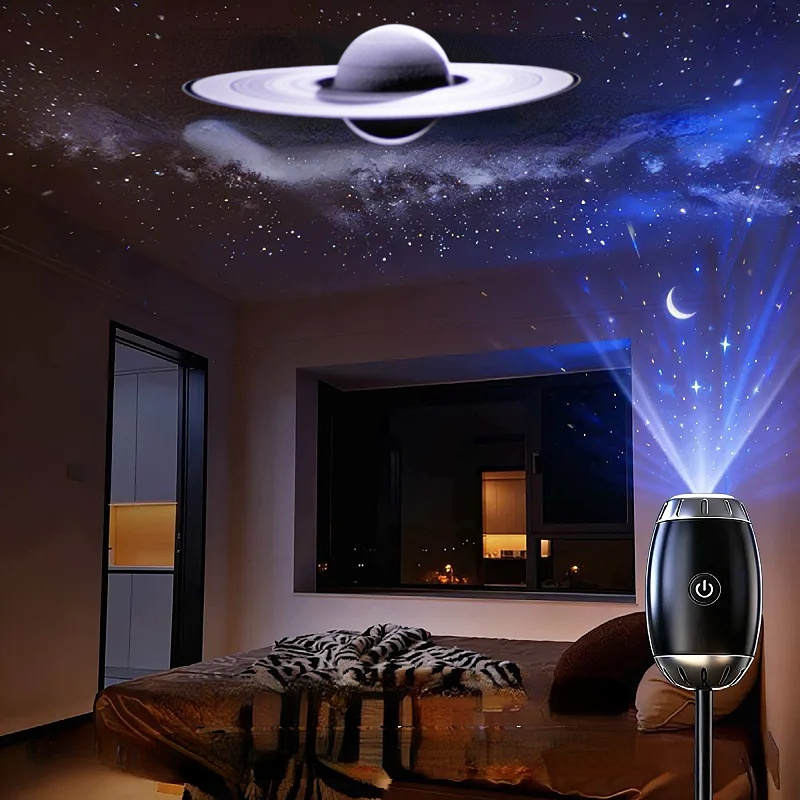 Night Light Projector Stars - ミニギャラクシースタープロジェクターナイトライト LED 星空ランプ大範囲投影雰囲気ライトパーティー自宅寝室の装飾用