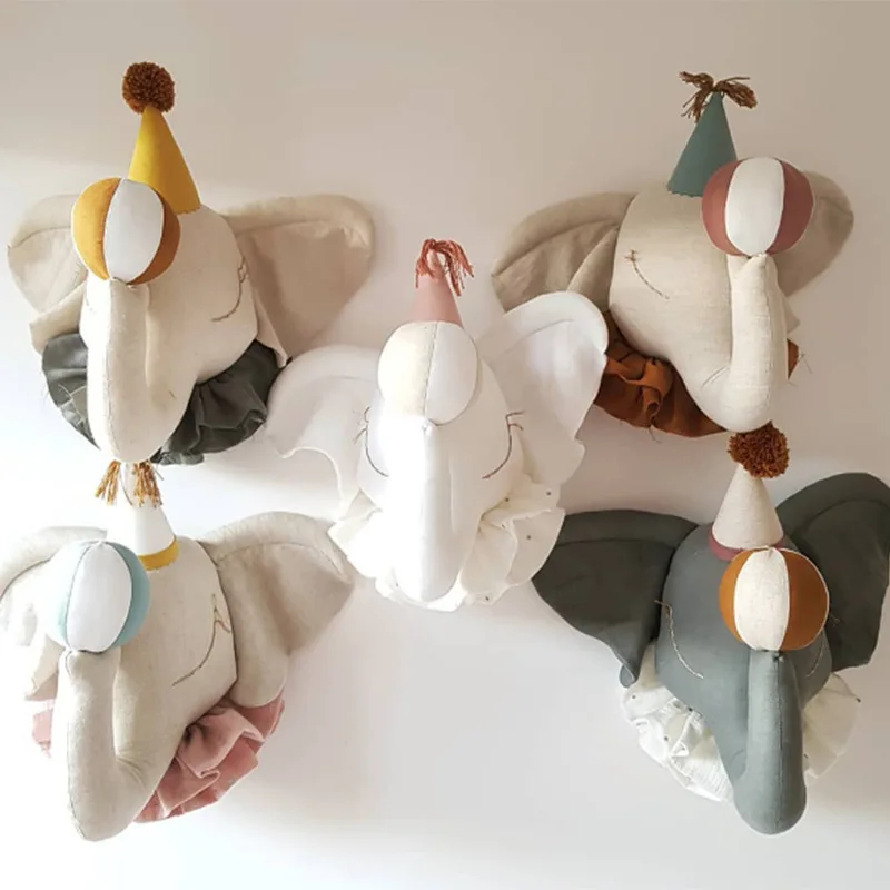 動物の頭の装飾,子供部屋,家の象,家のための象,ギフト,赤ち - Baby Nursery Girl のレビューと価格