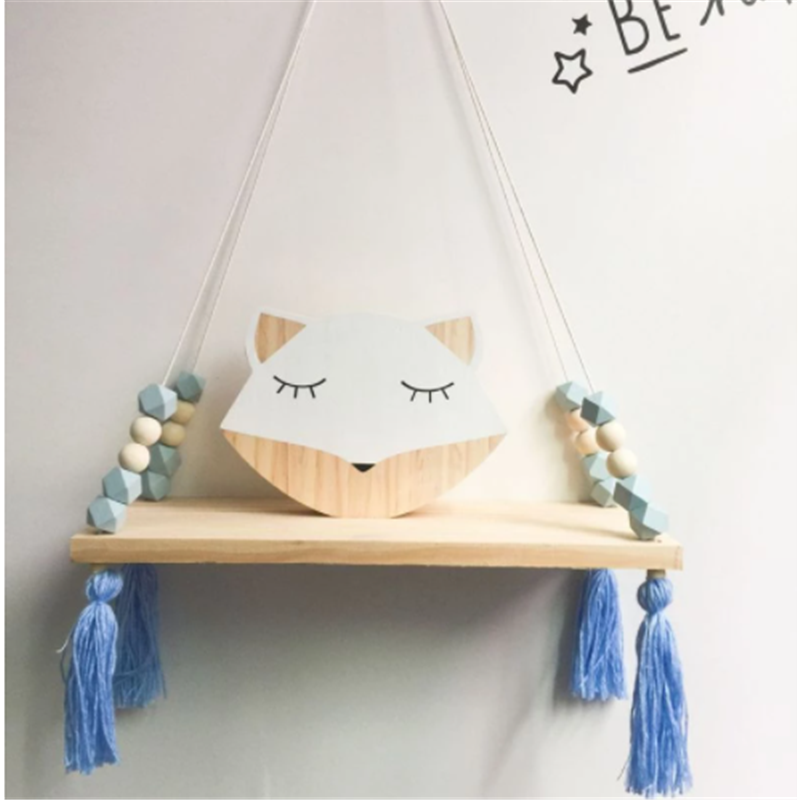 子供部屋用の北欧スタイルの木製壁棚,家の装飾,おもちゃのモデ - Baby Nursery Shelves のレビューと価格