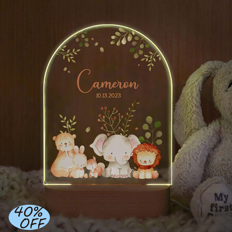 カスタムネームベビーナイトライト、パーソナライズされた漫画動 - Baby Nursery Egg Light のレビューと価格
