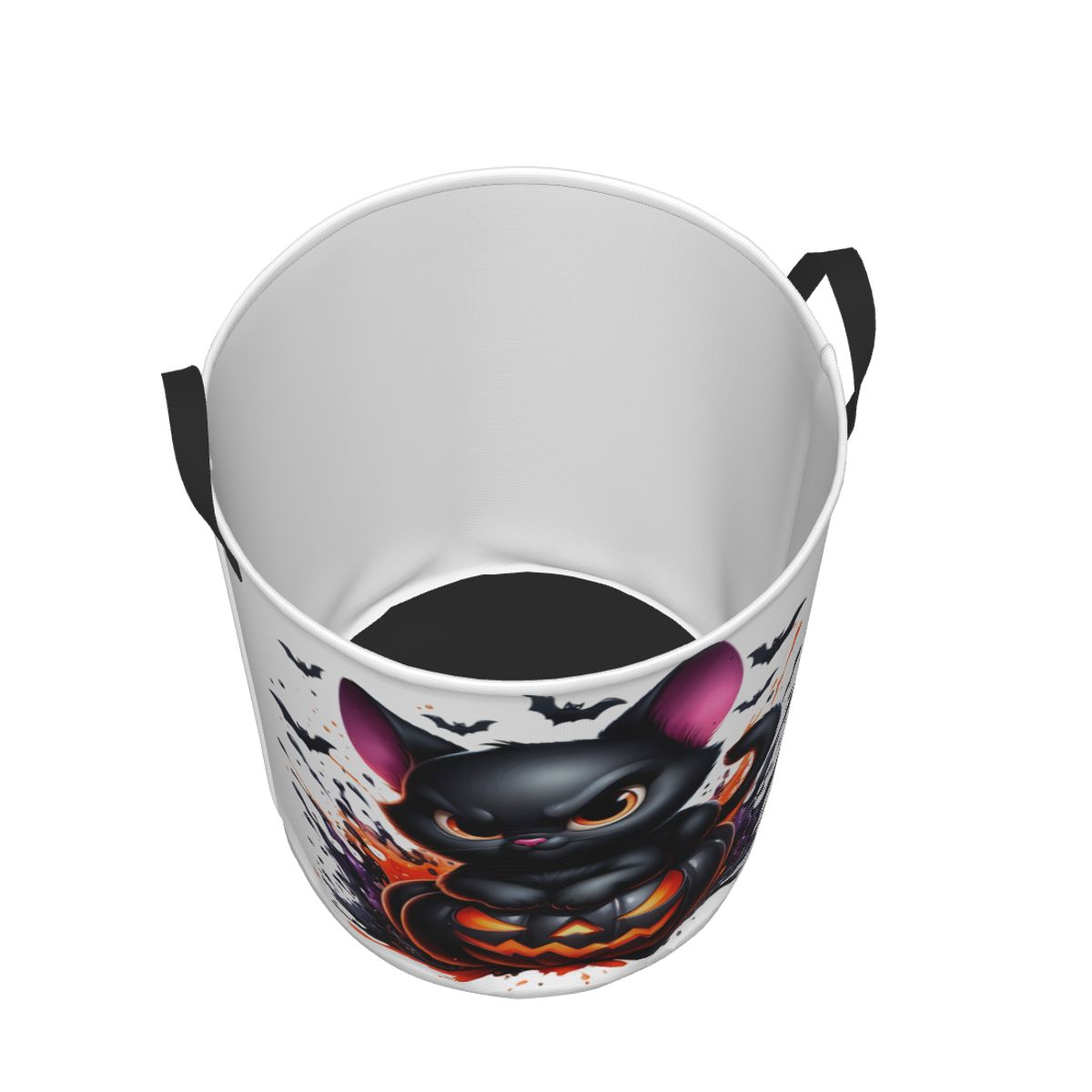 ハロウィン黒猫とカボチャ柄ランドリーバスケット、折りたたみ式 - Baby Nursery Laundry Basket のレビューと価格