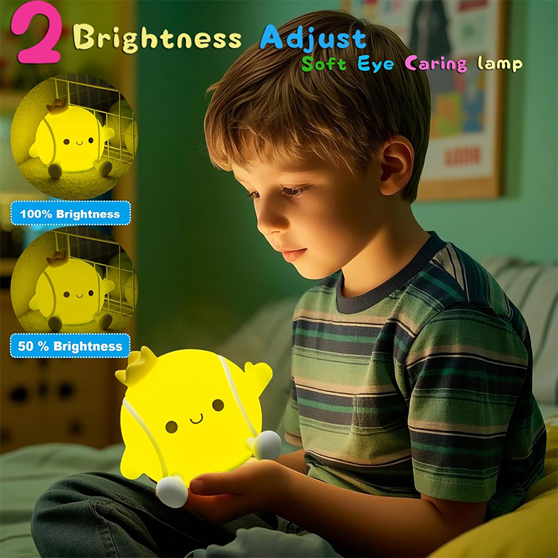 かわいいテニスナイトライトシリコン保育園用睡眠ランプタッチコ - Baby Nursery Egg Light のレビューと価格
