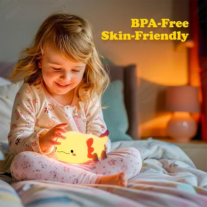 かわいいアホロートルナイトライトシリコン製保育園用睡眠ランプ - Baby Nursery Egg Light のレビューと価格