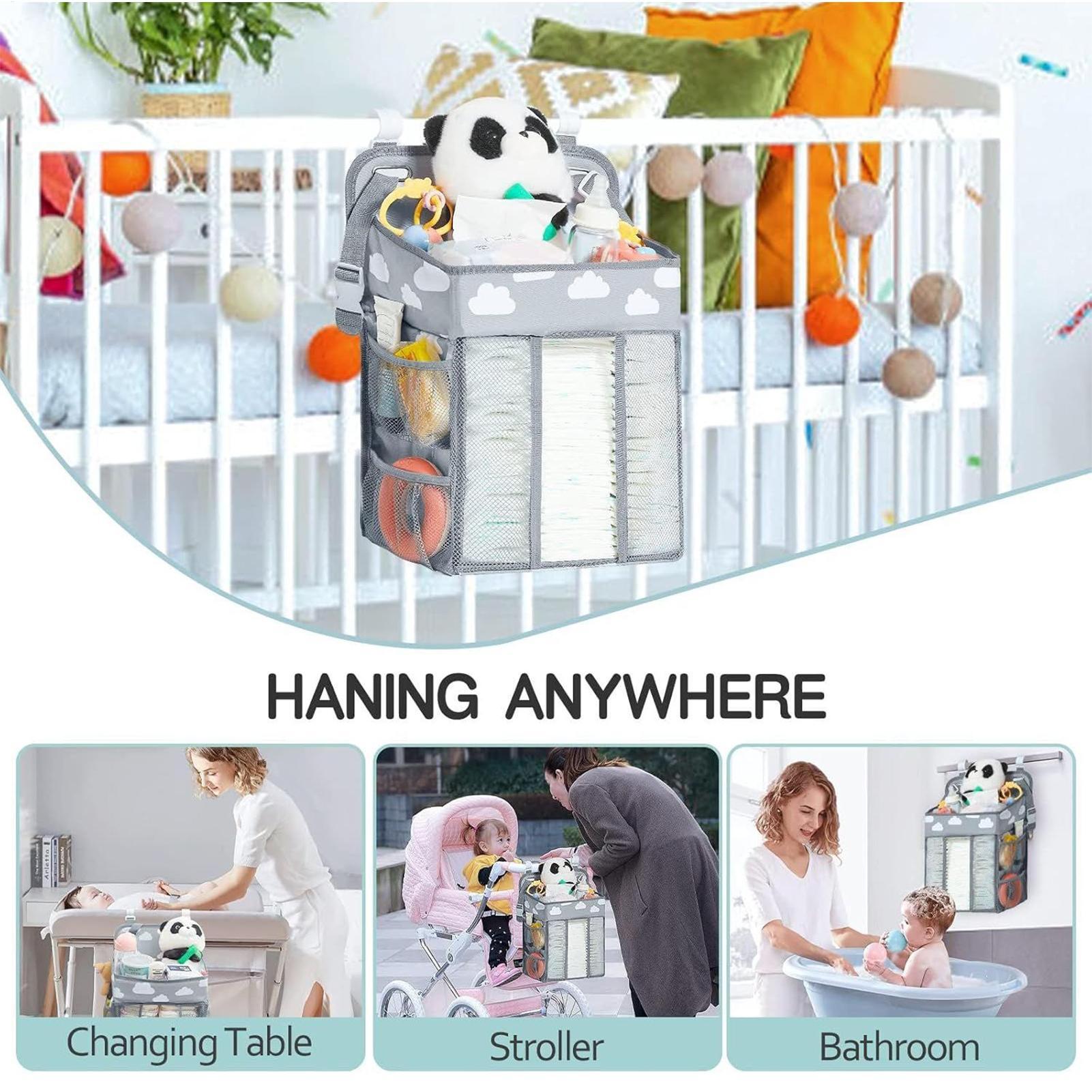 ベビーベッドおむつオーガナイザー防水調節可能なマルチポケット - Baby Nursery Crib のレビューと価格