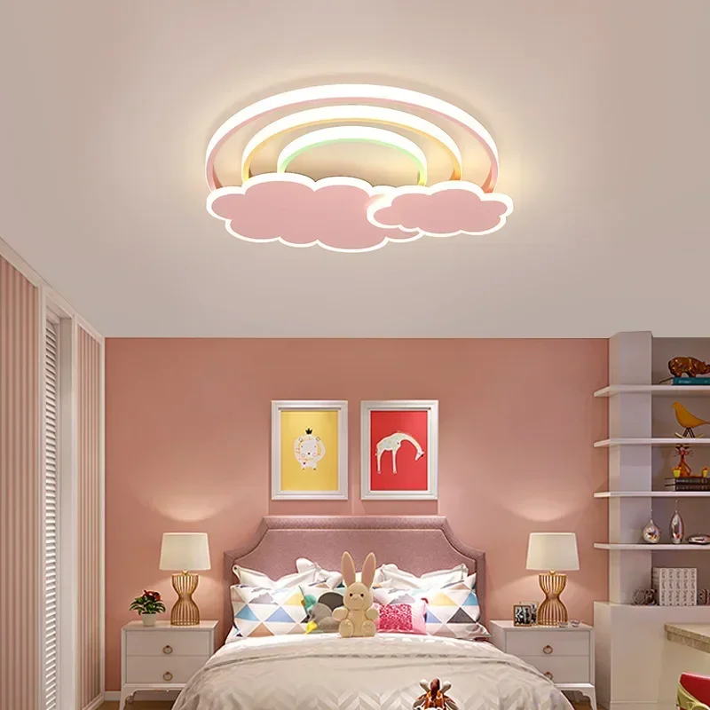モダンなミニマリストレインボークラウド LED シーリングラ - Baby Nursery Light Fixture のレビューと価格