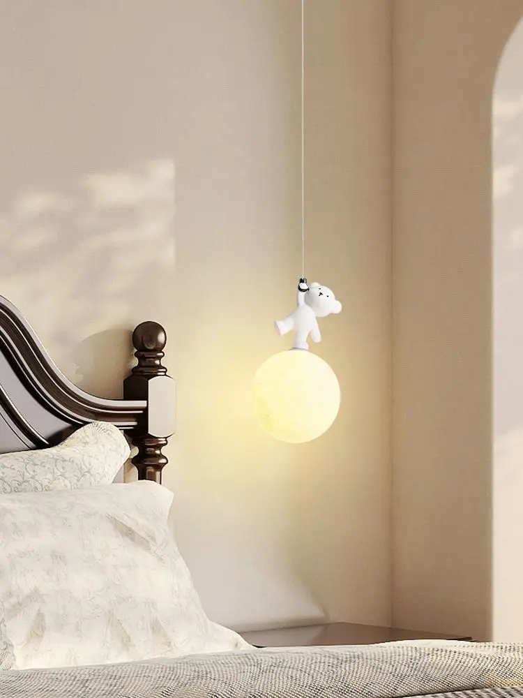 クマランプ漫画保育園ルームベッドサイドペンダントランプ樹脂ク - Baby Nursery Light Fixture のレビューと価格