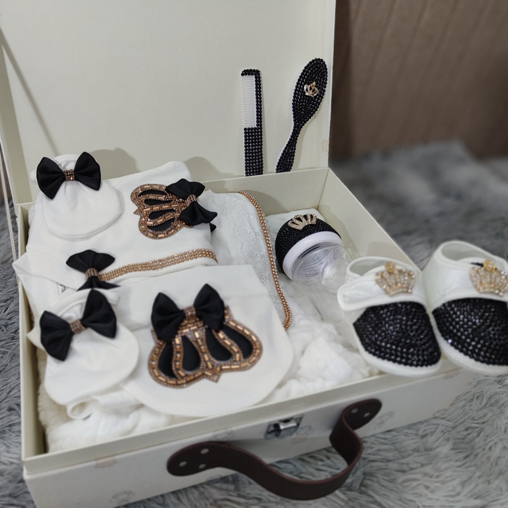 ドールブリング-新生児服セット,黒と金,40日間のギフト,ス - Baby Nursery Uniform のレビューと価格
