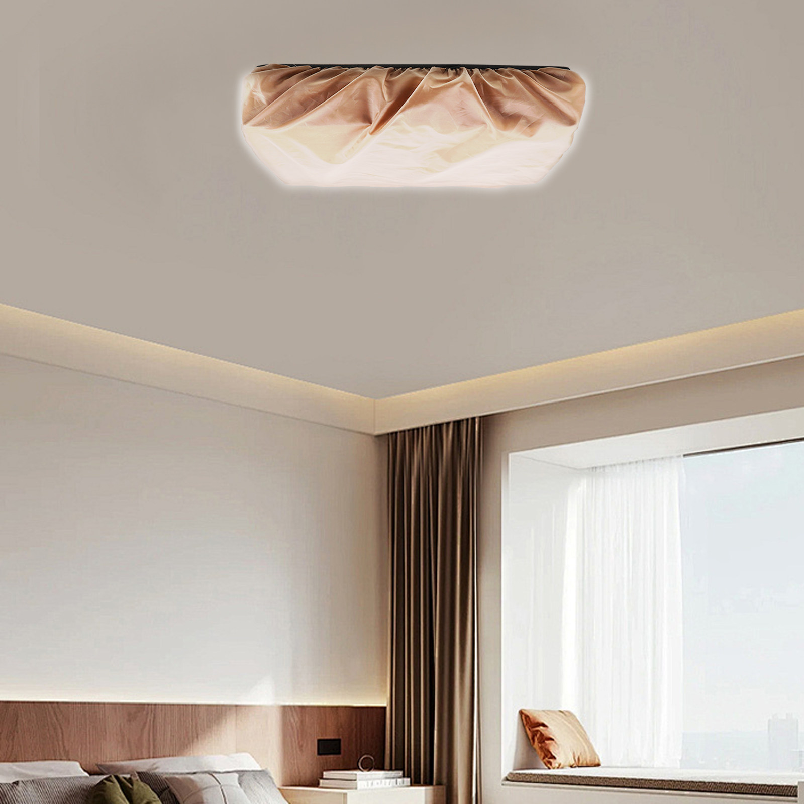 正方形の白い布製ランプシェード、赤ちゃんの保育室や寝室の天井 - Baby Nursery Light Fixture のレビューと価格