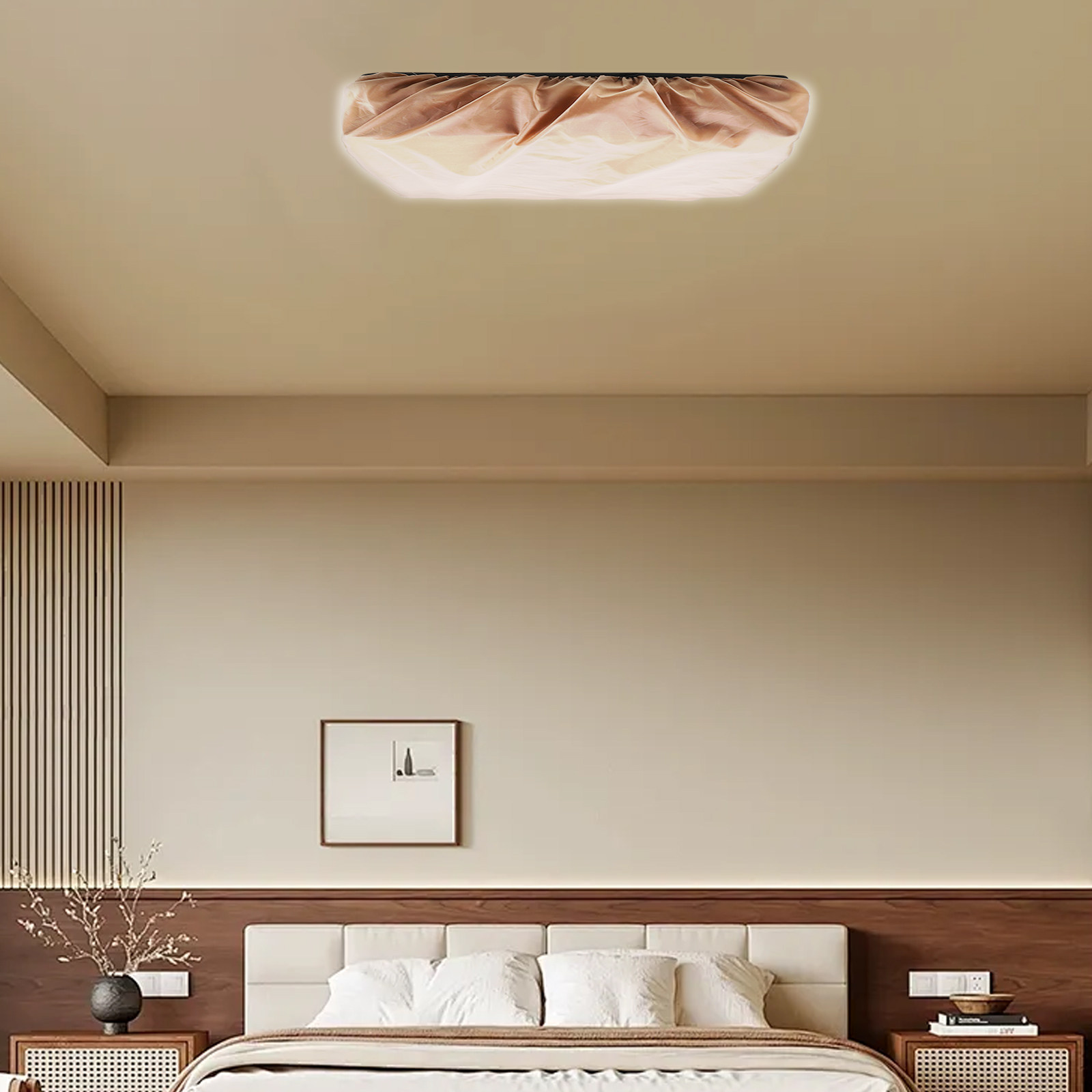 正方形の白い布製ランプシェード、赤ちゃんの保育室や寝室の天井 - Baby Nursery Light Fixture のレビューと価格