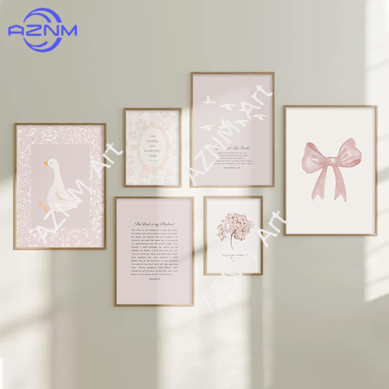 ピンクボヘミアンボウフィールドガーデンキャンバス絵画キリスト - Baby Nursery Wall Art のレビューと価格