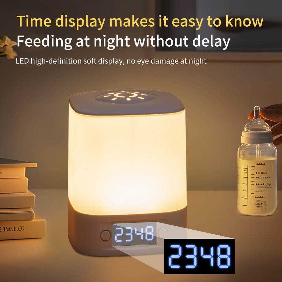 ポータブル LED ナイトライト 時計時間表示付き 充電式リ - Baby Nursery Equipment のレビューと価格