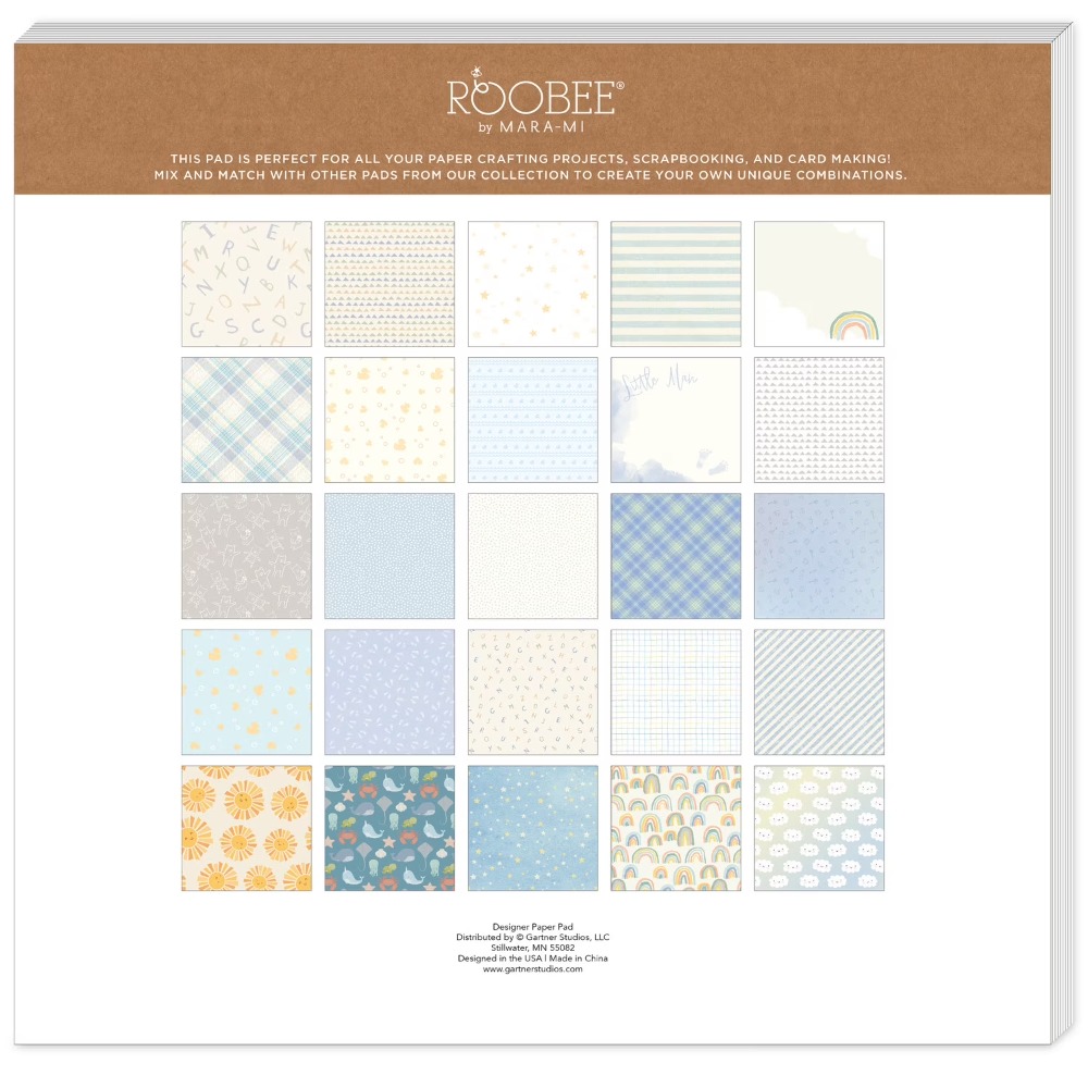 スクラップブック用紙パッド 12x12 50枚 25デザイン - Baby Nursery Themes Boy のレビューと価格