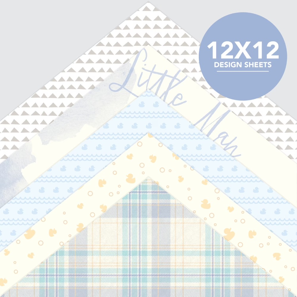 スクラップブック用紙パッド 12x12 50枚 25デザイン - Baby Nursery Themes Boy のレビューと価格