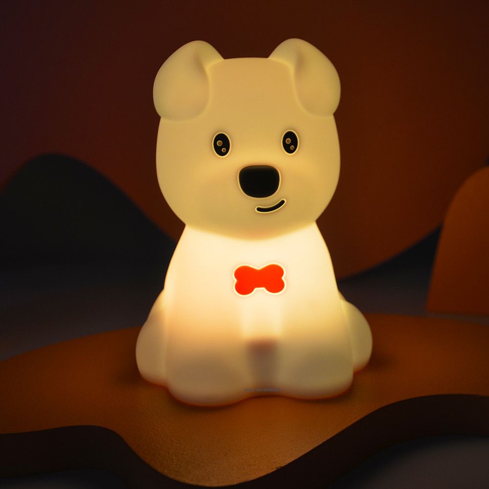 充電式シリコン犬用LEDナイトライト,タッチセンサー,リモコ - Baby Nursery Egg Light のレビューと価格