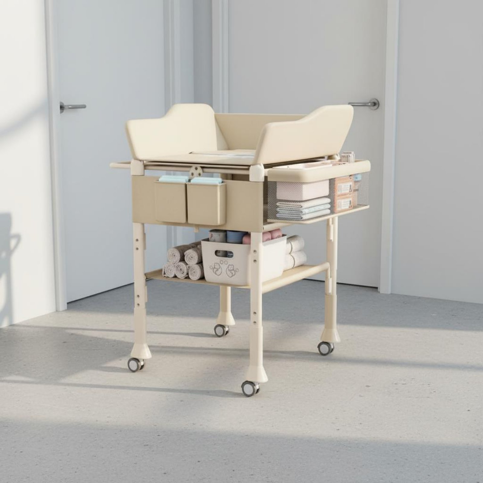 ベビーバス＆おむつ替え台コンボ 2in1 高さ調節可能 ベビ - Baby Nursery Furniture のレビューと価格