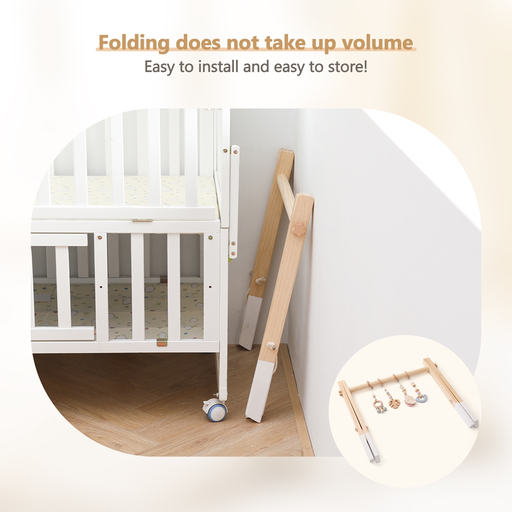木製ワークアウトラックおもちゃプレイジムモバイルハンギング感 - Baby Nursery Shelves のレビューと価格