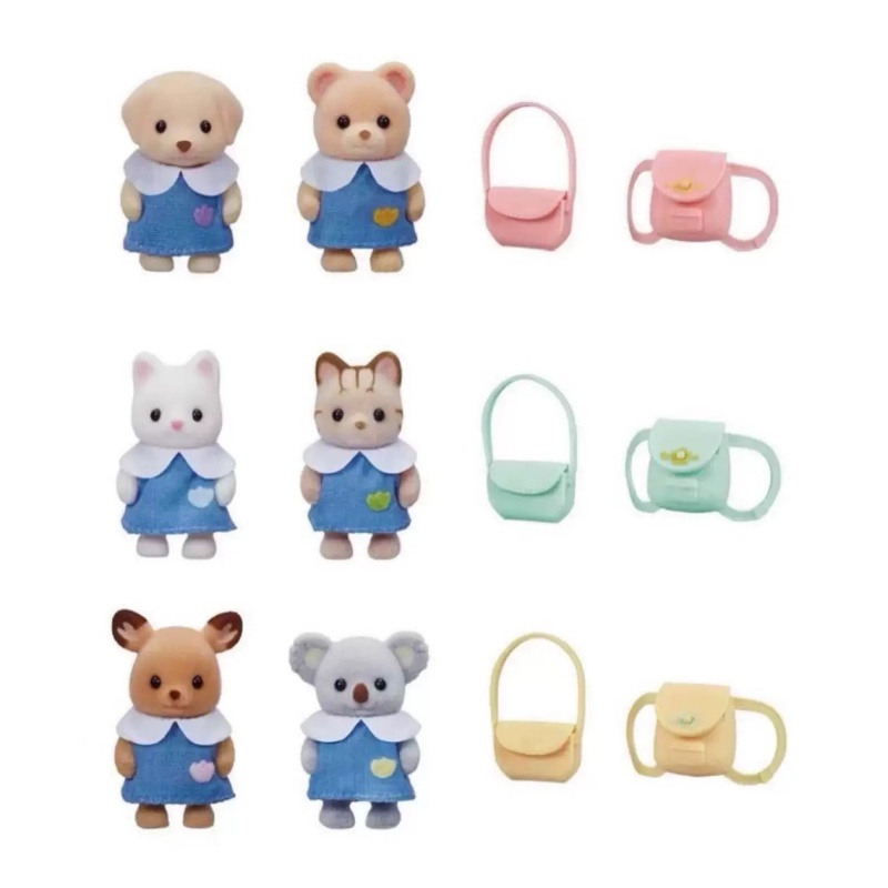 シルバニアファミリー 5672 保育園の仲間たち 6 人の赤 - Baby Nursery Uniform のレビューと価格