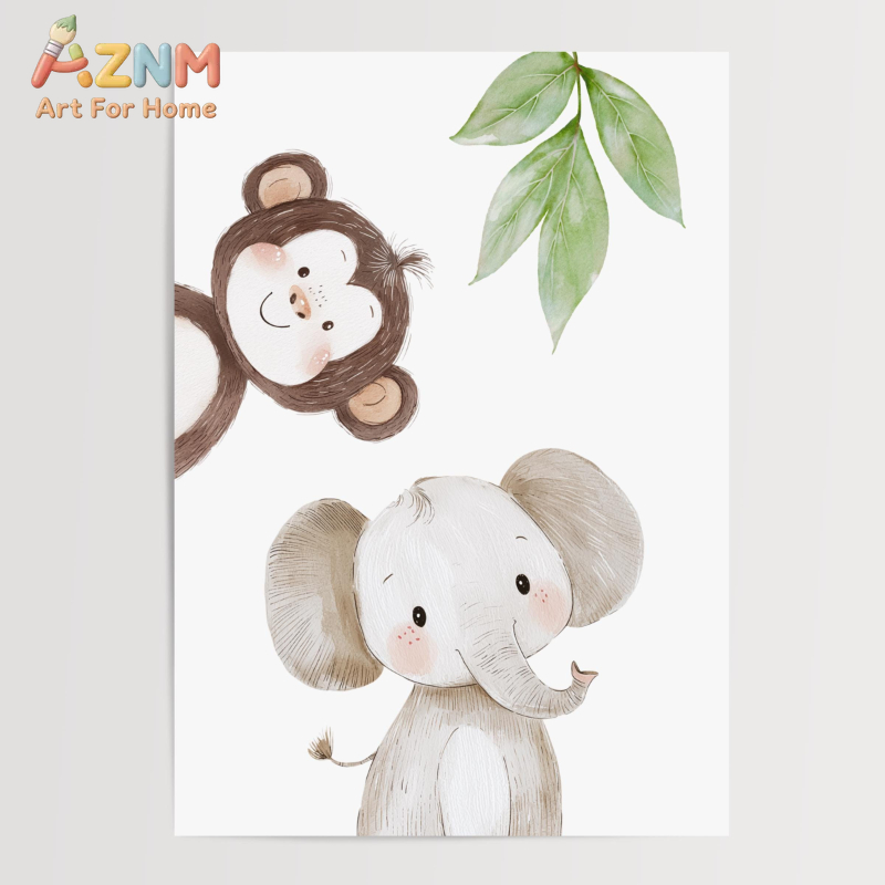 1枚/3枚入り サファリアニマル保育園プリント |   ジャ - Baby Nursery Jungle Theme のレビューと価格