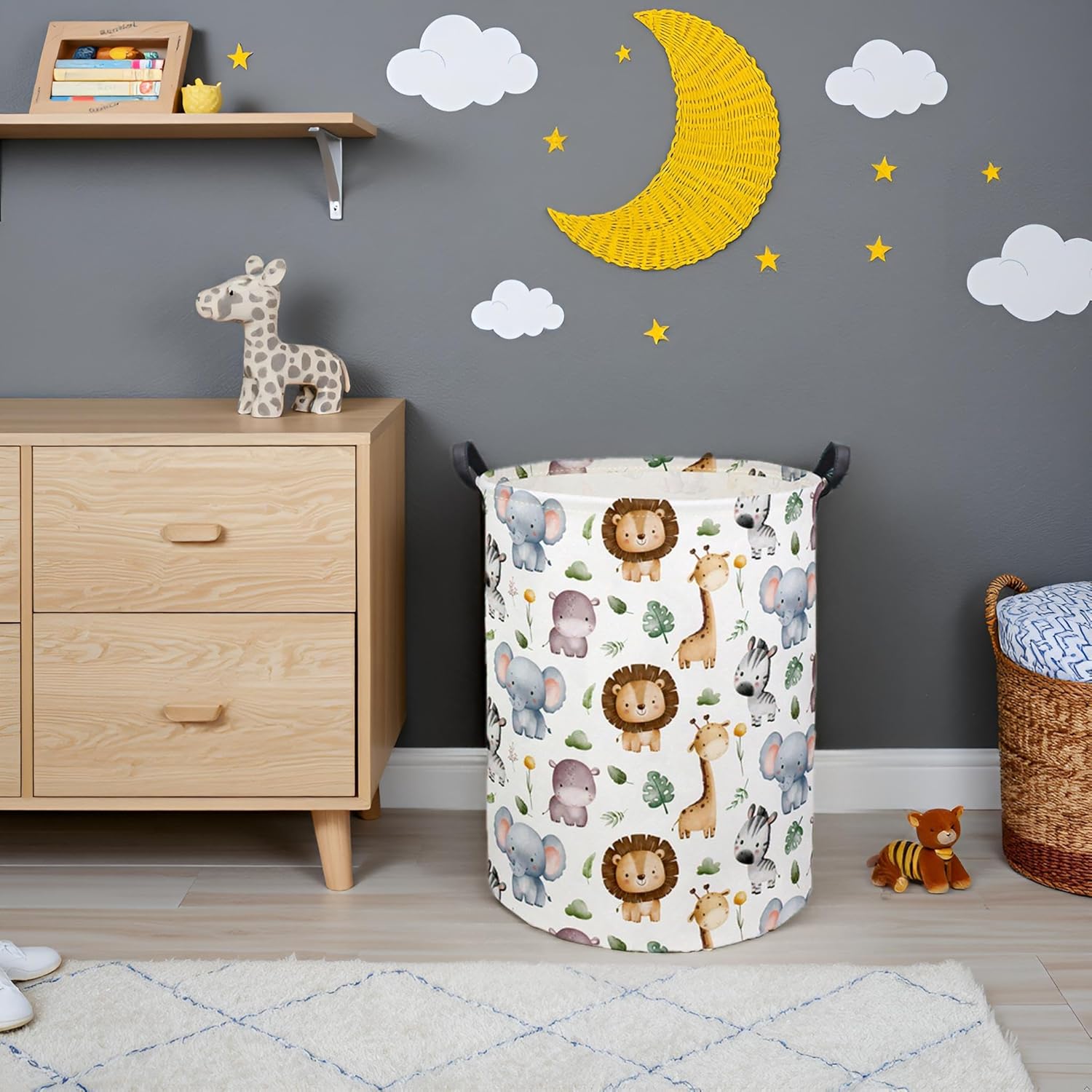 ベビーランドリーバスケット、ベビーハンパー、保育園の男の子と - Baby Nursery Laundry Basket のレビューと価格