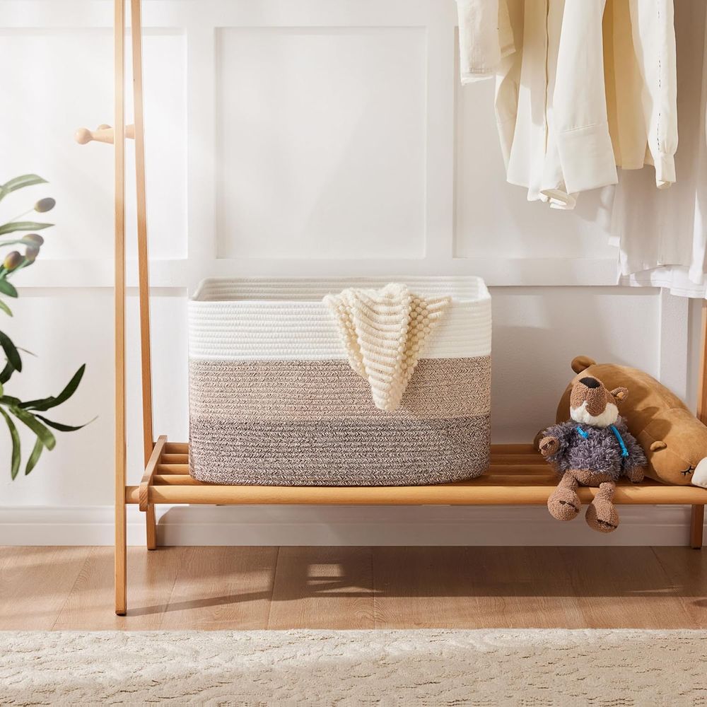 ランドリーバスケットまたは収納用バスケット、65Lバスケット - Baby Nursery Laundry Basket のレビューと価格
