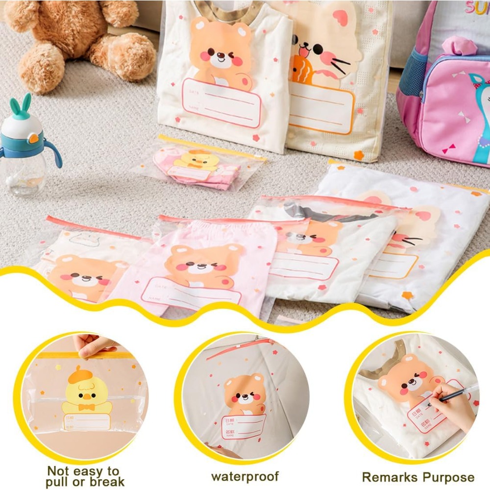 5 個の漫画マルチサイズベビー服収納袋防水密封ポータブルおむ - Baby Nursery Uniform のレビューと価格