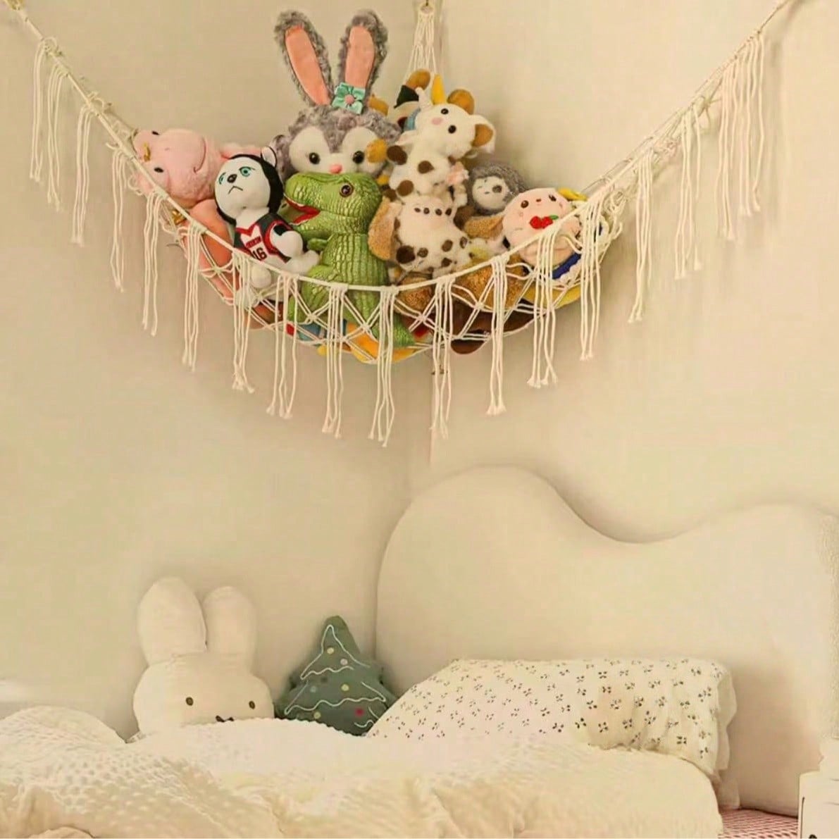 おもちゃぬいぐるみ収納ハンモックネットコーナーハンギングぬい - Baby Nursery Shelves のレビューと価格