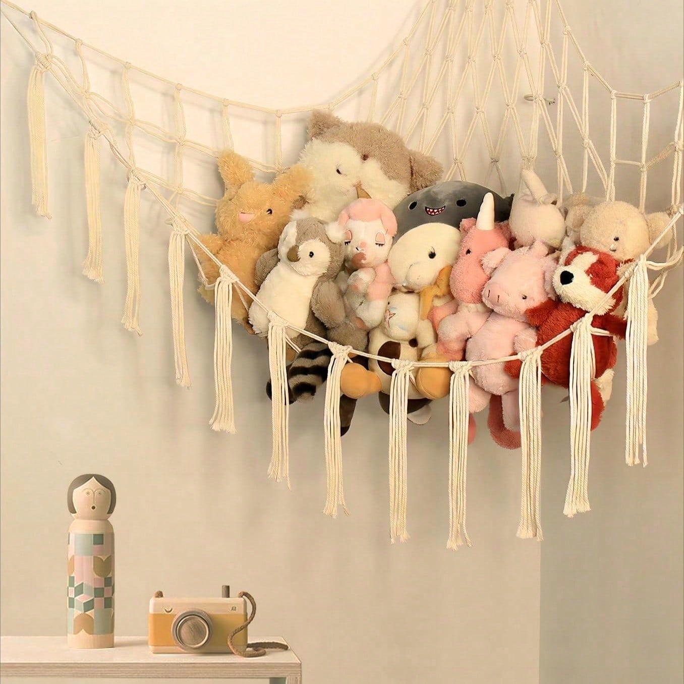 おもちゃぬいぐるみ収納ハンモックネットコーナーハンギングぬい - Baby Nursery Shelves のレビューと価格