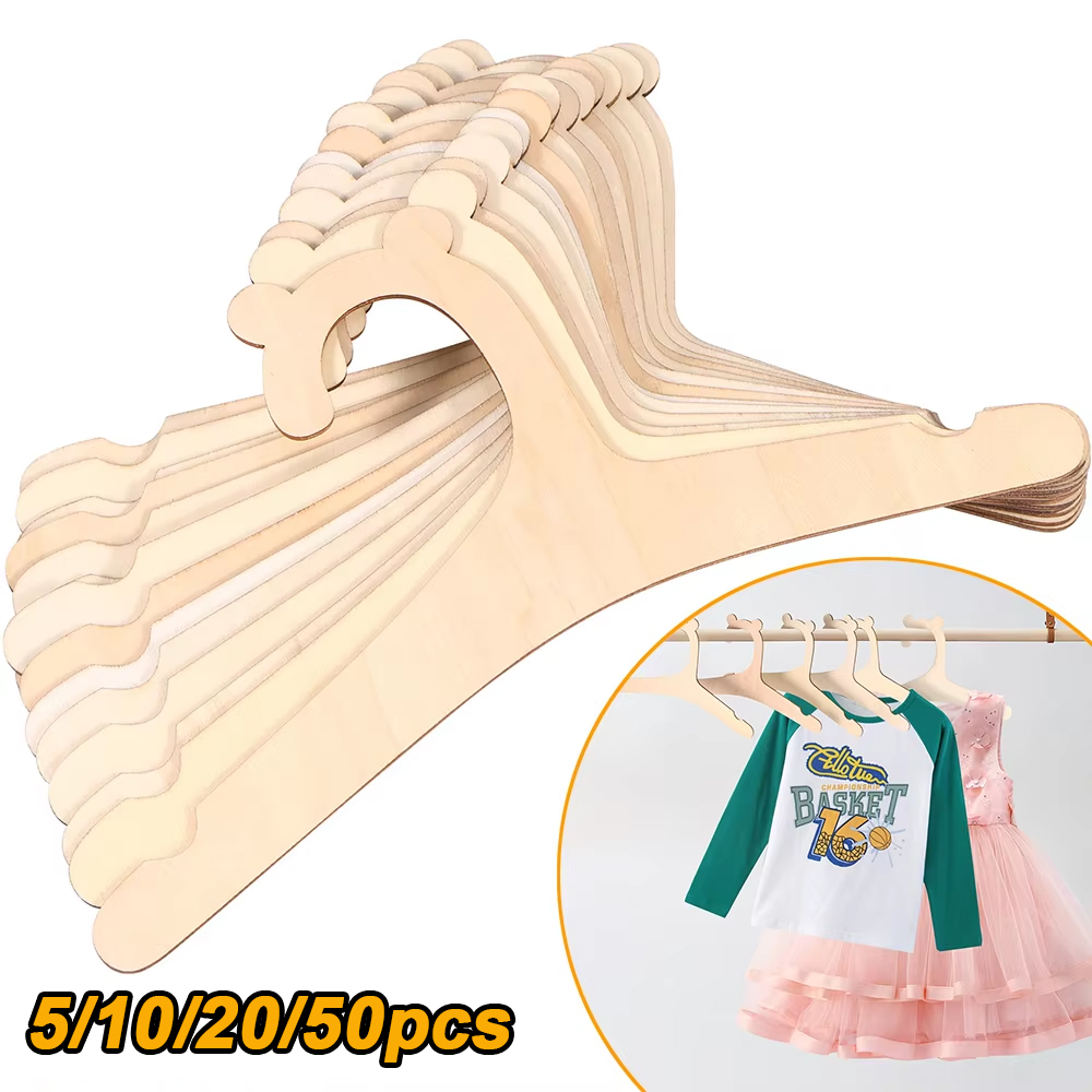 5/10/20/50 個ベビー服ラックかわいいクマ木製子供服 - Baby Nursery Uniform のレビューと価格