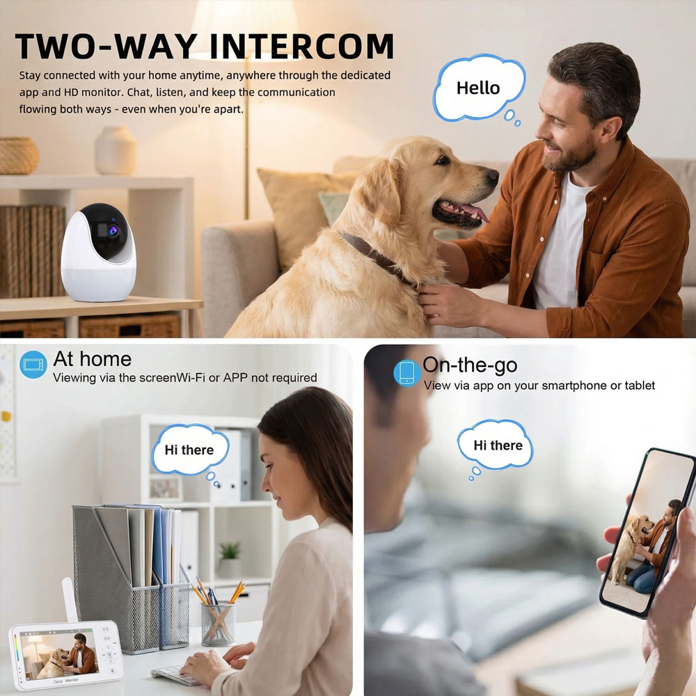 スマートベビーモニターカメラ 4.3インチディスプレイ 10 - Baby Nursery Temperature のレビューと価格