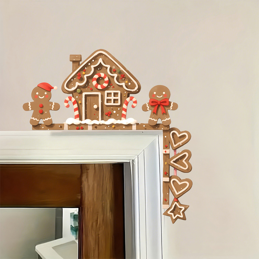 ジンジャーブレッドハウス & 男クリスマスウォールステッカー - Baby Nursery Furniture のレビューと価格