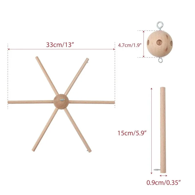 ベビーモバイルキットフレーム DIY ベビーベッド用装飾天然 - Baby Nursery Equipment のレビューと価格