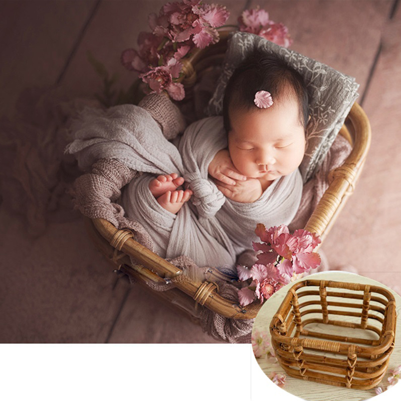 写真アクセサリー,手作り,レトロ,織りバスケット,写真撮影用 - Baby Nursery Girl のレビューと価格