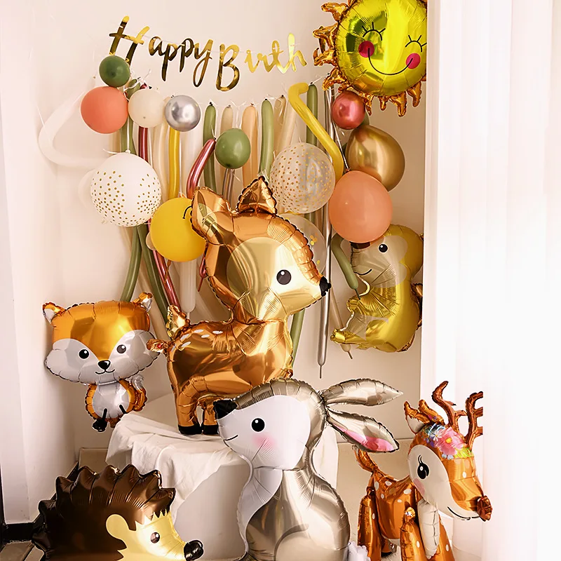 ジャングルサファリテーマ鹿ホイルバルーン大人子供の誕生日装飾 - Baby Nursery Jungle Theme のレビューと価格