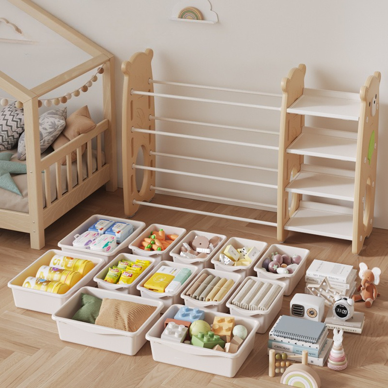 子供用おもちゃ収納キャビネット 家庭用大容量本おもちゃ収納ボ - Baby Nursery Shelves のレビューと価格