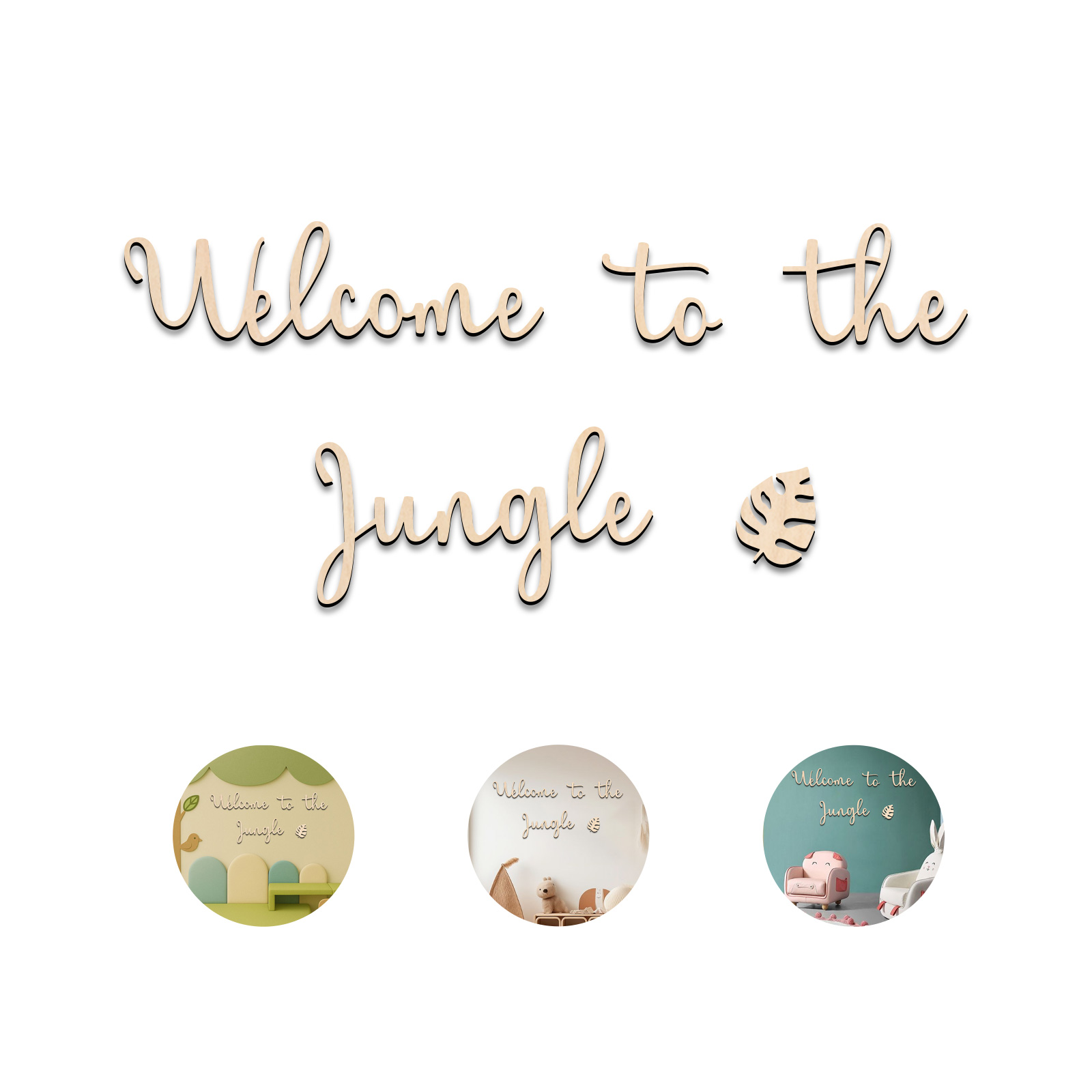 ジャングルへようこそ 木製サイン - 子供部屋の装飾、森の保 - Baby Nursery Jungle Theme のレビューと価格